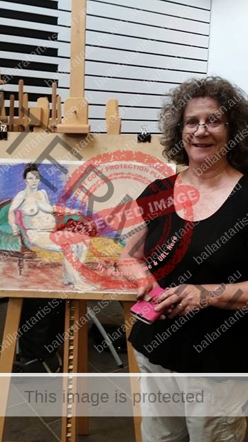 Member, Joan Tallent, enjoyed a life-drawing workshop at the Ballarat Art Gallery.